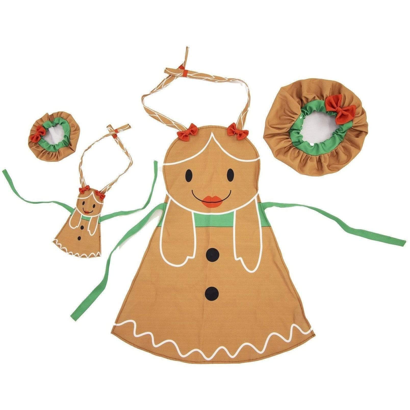 Plushible.comDoll & Action Figure AccessoriesHoliday Outfit Set | Matching Gingerbread 18 Inch Doll & Child's Apron