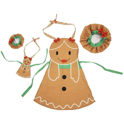 Plushible.comDoll & Action Figure AccessoriesHoliday Outfit Set | Matching Gingerbread 18 Inch Doll & Child's Apron