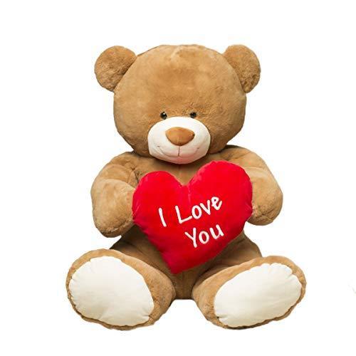 Plushible Stuffed Animals 35in Jumbo Plush I Love You Bear by Gitzy