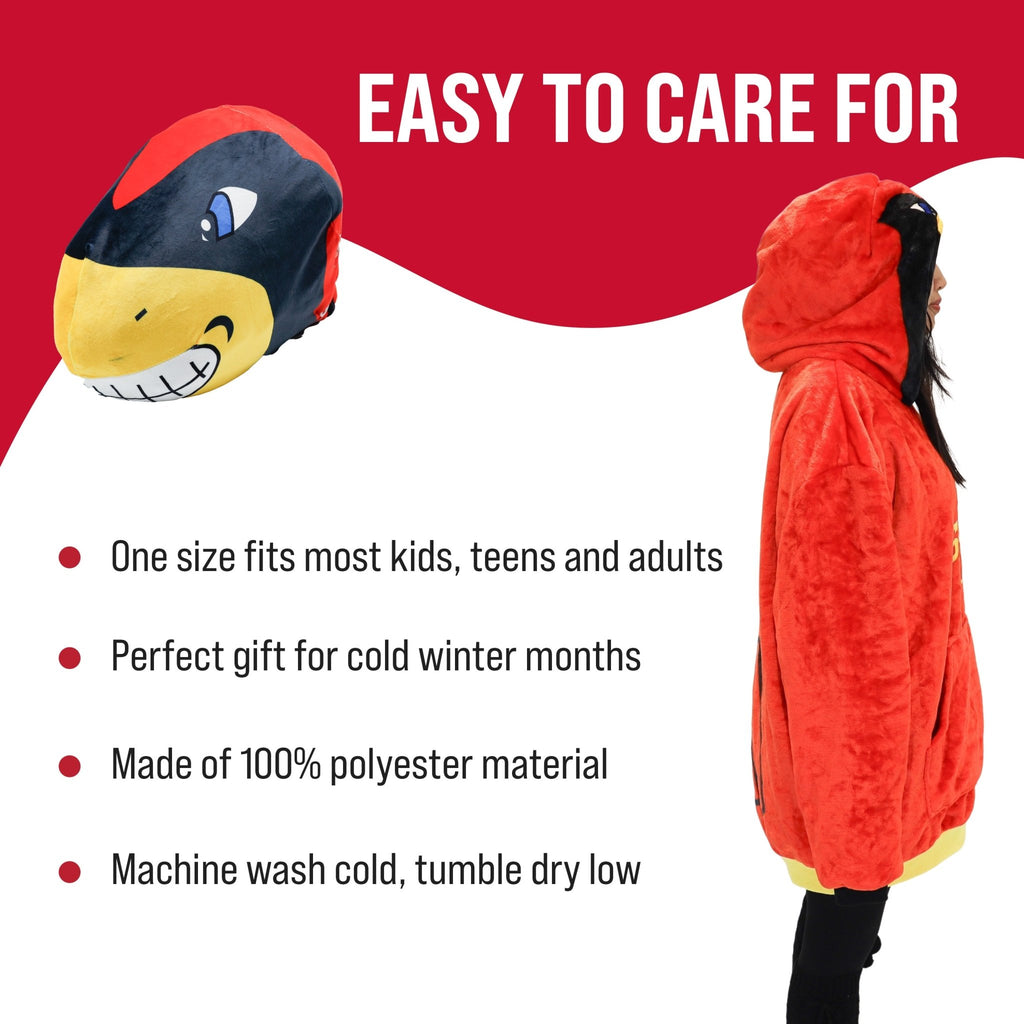 Plushible.comSnugiblesIowa State University Cy the Cardinal Snugible | Blanket Hoodie & Pillow