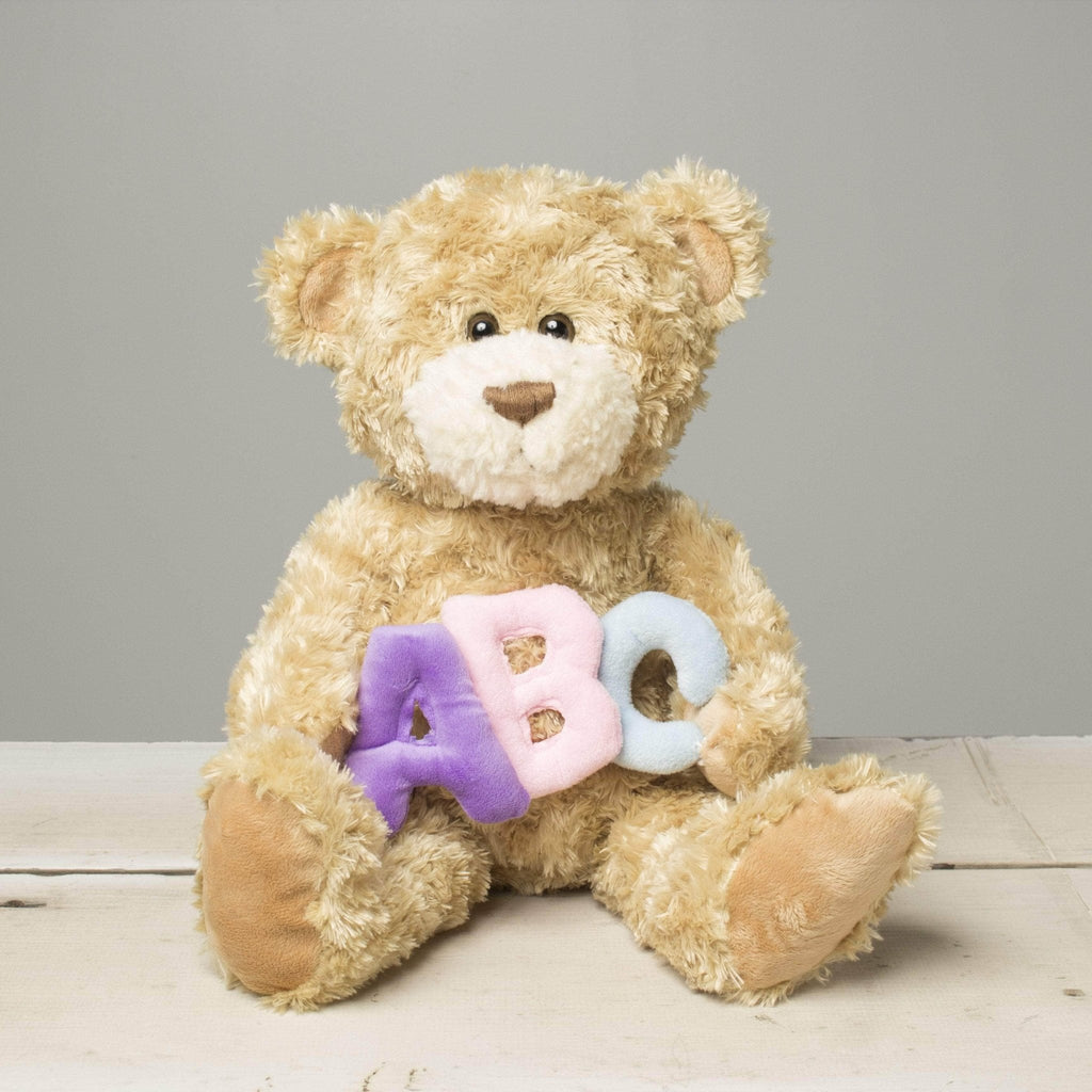 Plushible.comStuffed Animals"Jackson" the 12in Pastel ABC Stuffed Teddy Bear Animal