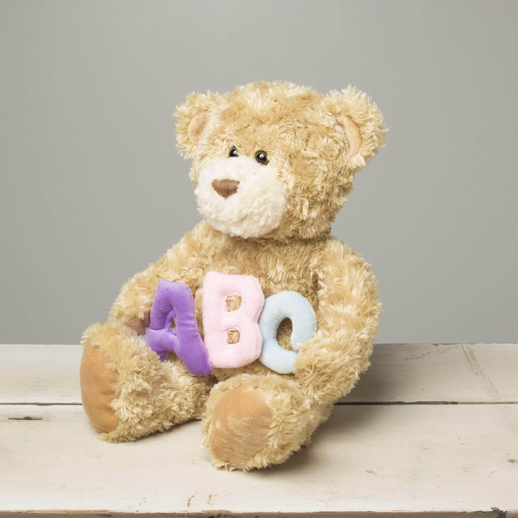 Plushible "Jackson" the 12in Pastel ABC Teddy Bear by Gitzy"