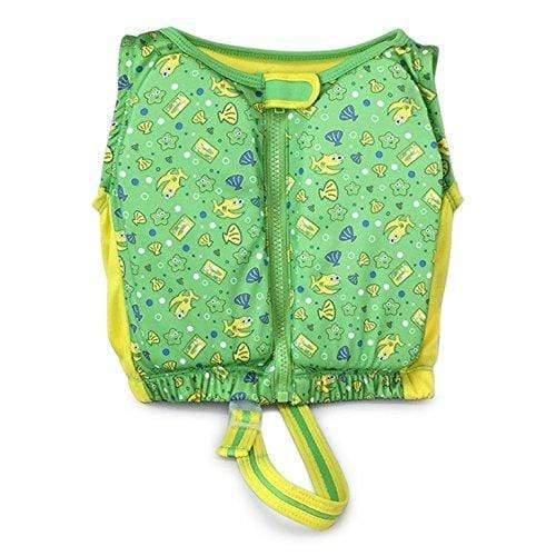 Plushible.comLife JacketsKids Stuff Green and Yellow Fishes Swim Vest Medium/Large 33 - 55 lbs