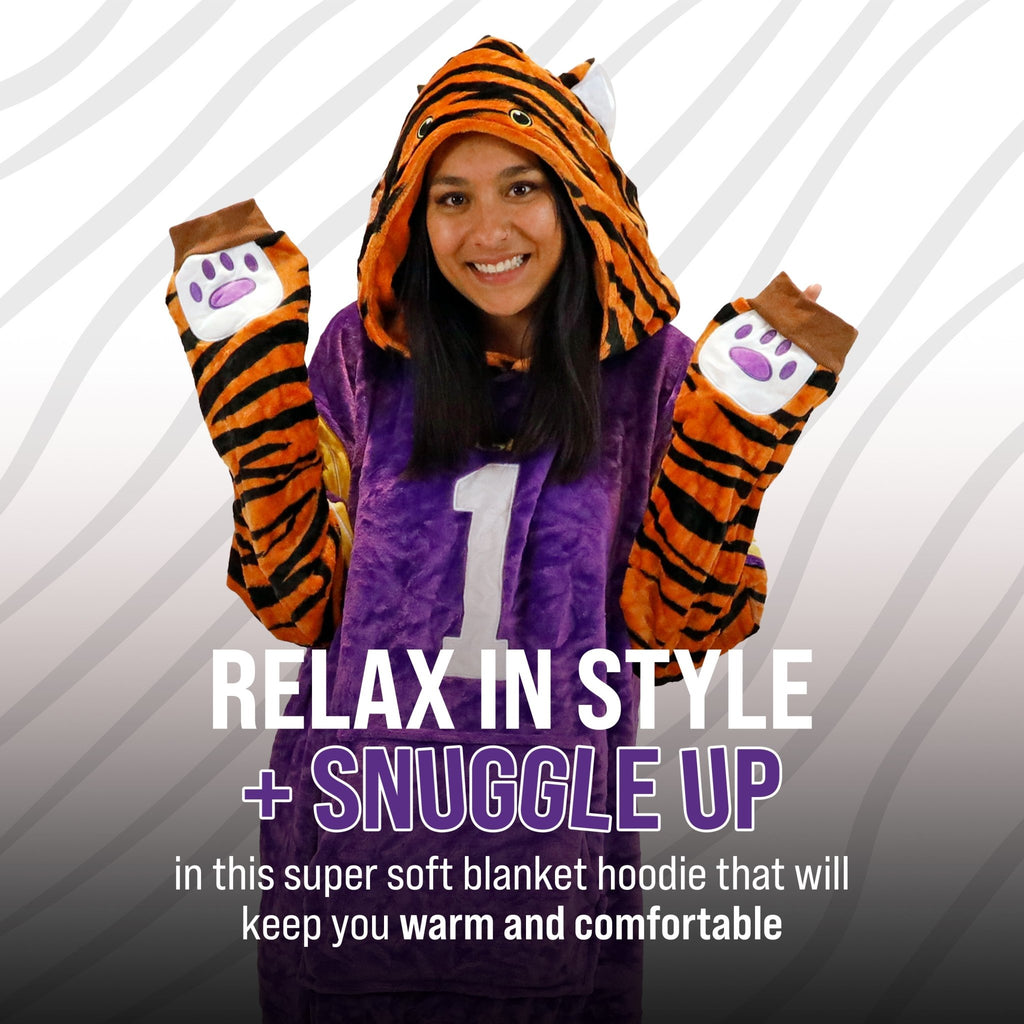 Plushible.comSnugiblesLouisiana State University (LSU) Mike the Tiger Snugible | Blanket Hoodie & Pillow