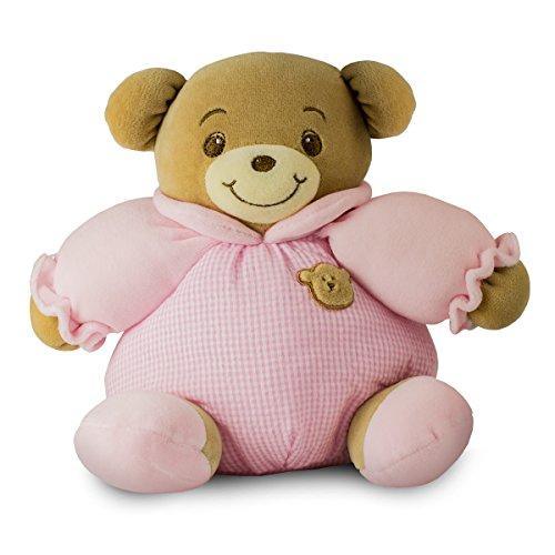 Russ Berrie TOY_FIGURE "Marnie" the 8in Baby Bow Rattle Plush Teddy Bear for Kids in Pink by Russ Berrie - Festive Plush Easter Teddy Bear Gift or Decoration.