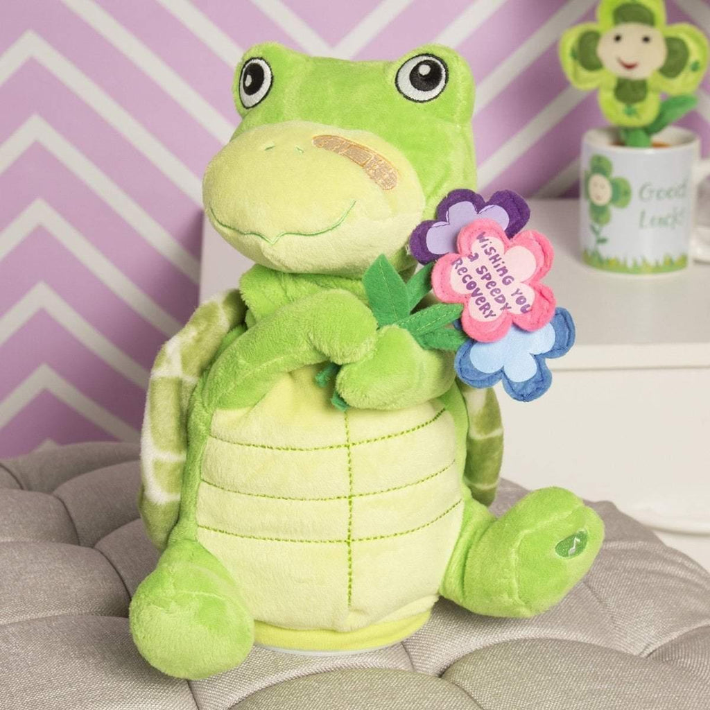Plushible Plush "Mercy" the 11in "Wishing You a Speedy Recovery" Animated Stuffed Turtle