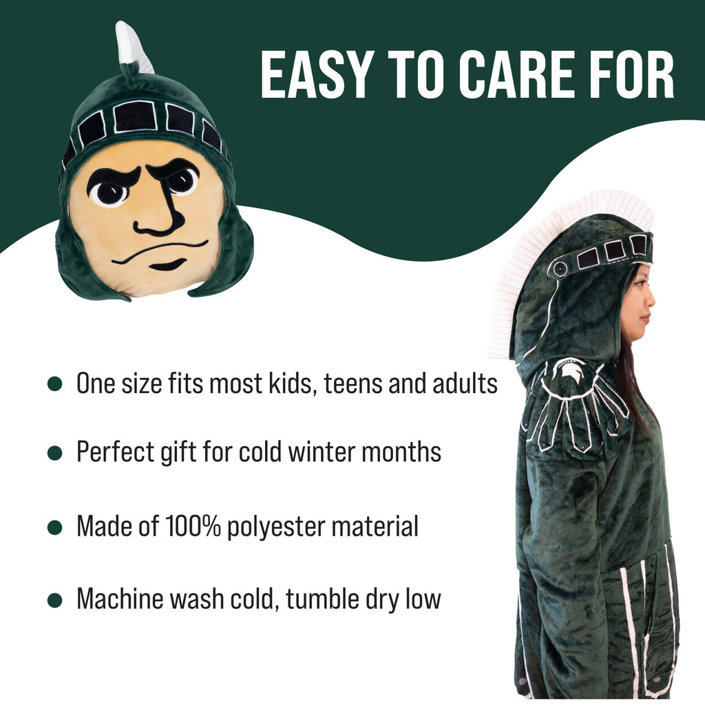 Plushible.comSnugiblesMichigan State University Sparty Snugible | Blanket Hoodie & Pillow