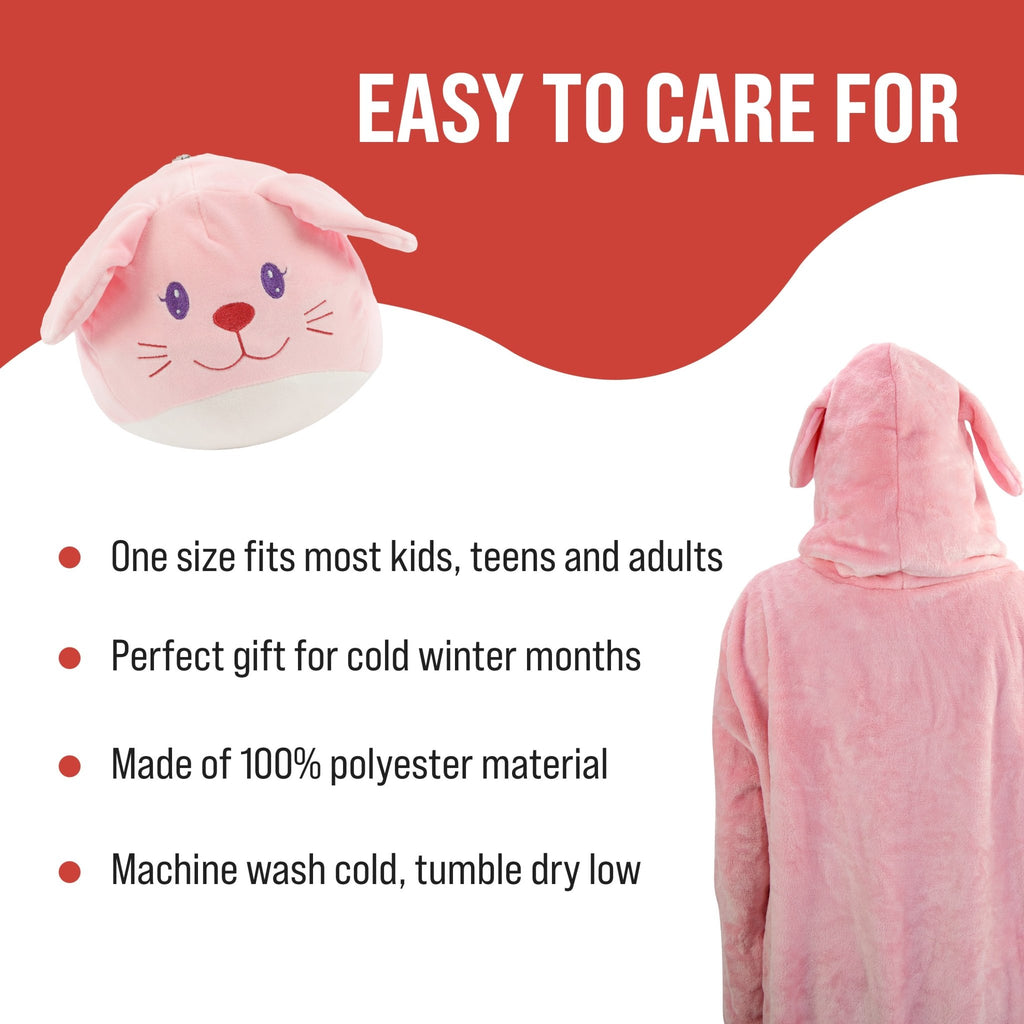 Plushible.comSnugiblesMochi Bunny Adult Snugible | Blanket Hoodie & Pillow