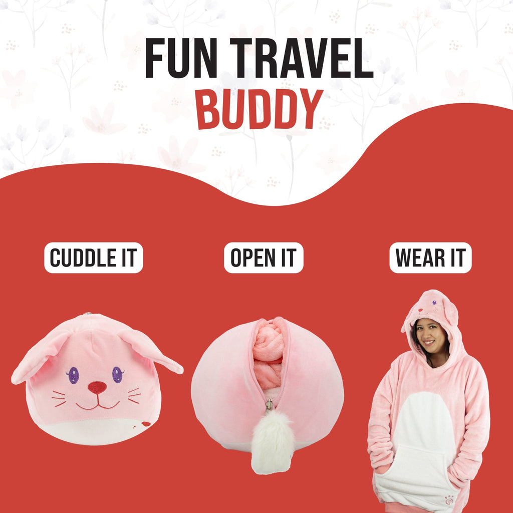 Plushible.comSnugiblesMochi Bunny Adult Snugible | Blanket Hoodie & Pillow