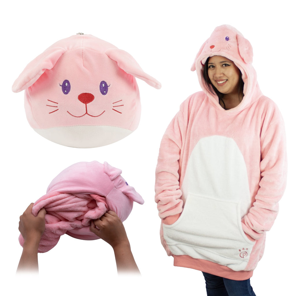 Plushible.comSnugiblesMochi Bunny Adult Snugible | Blanket Hoodie & Pillow