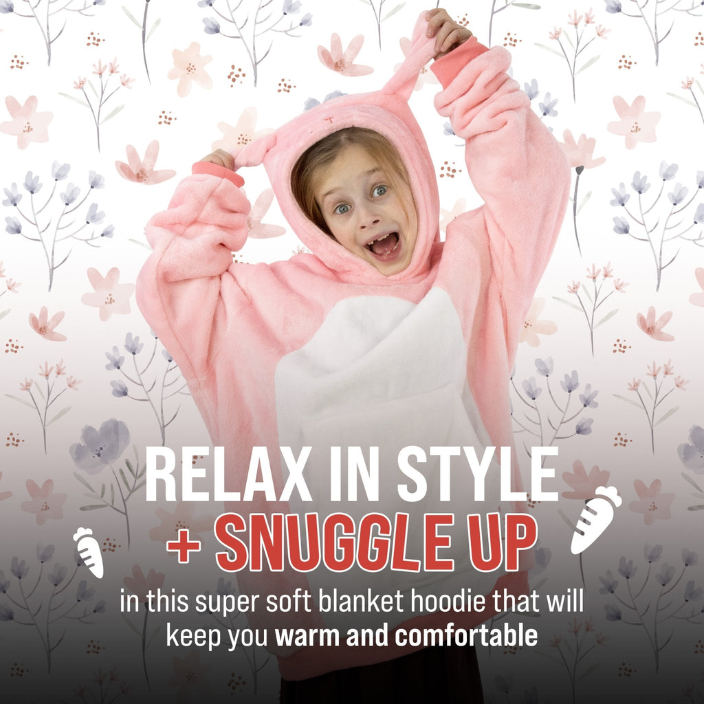 Plushible.comSnugiblesMochi Bunny Kids Snugible | Blanket Hoodie & Pillow