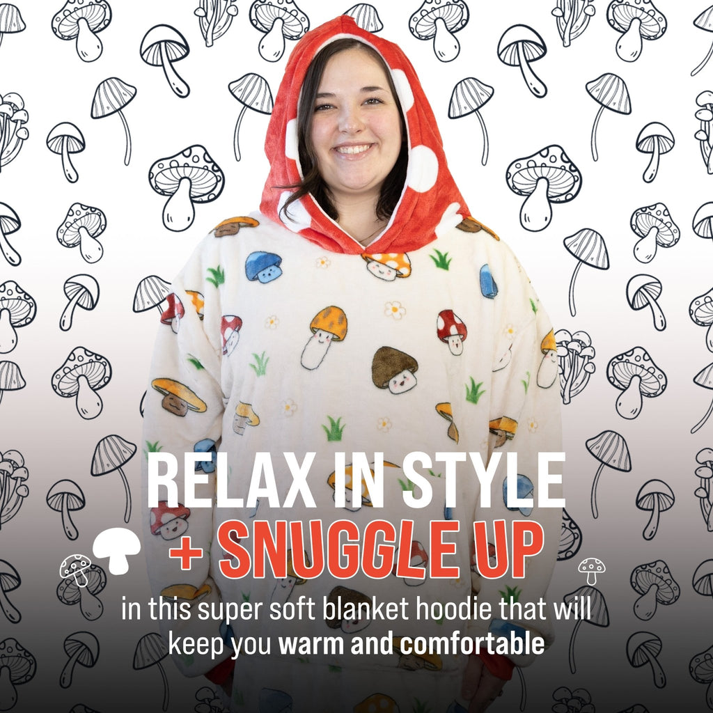 Plushible.comSnugiblesMushroom Snugible | Blanket Hoodie & Pillow