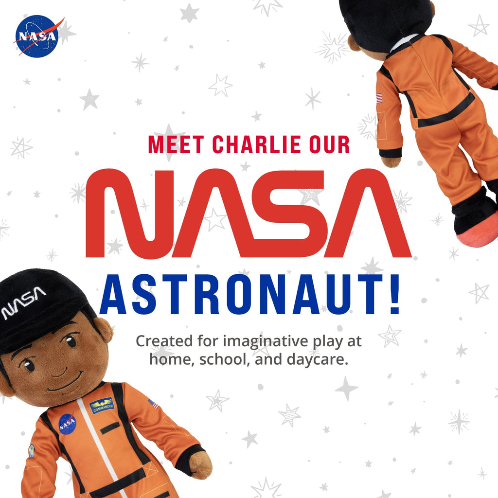 Plushible.com14 Inch Rag DollsNASA | Astronaut Charlie 14 Inch Plush Figure