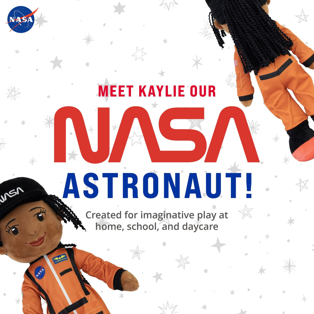 Plushible.com14 Inch Rag DollsNASA | Astronaut Kaylie 14 Inch Plush Figure