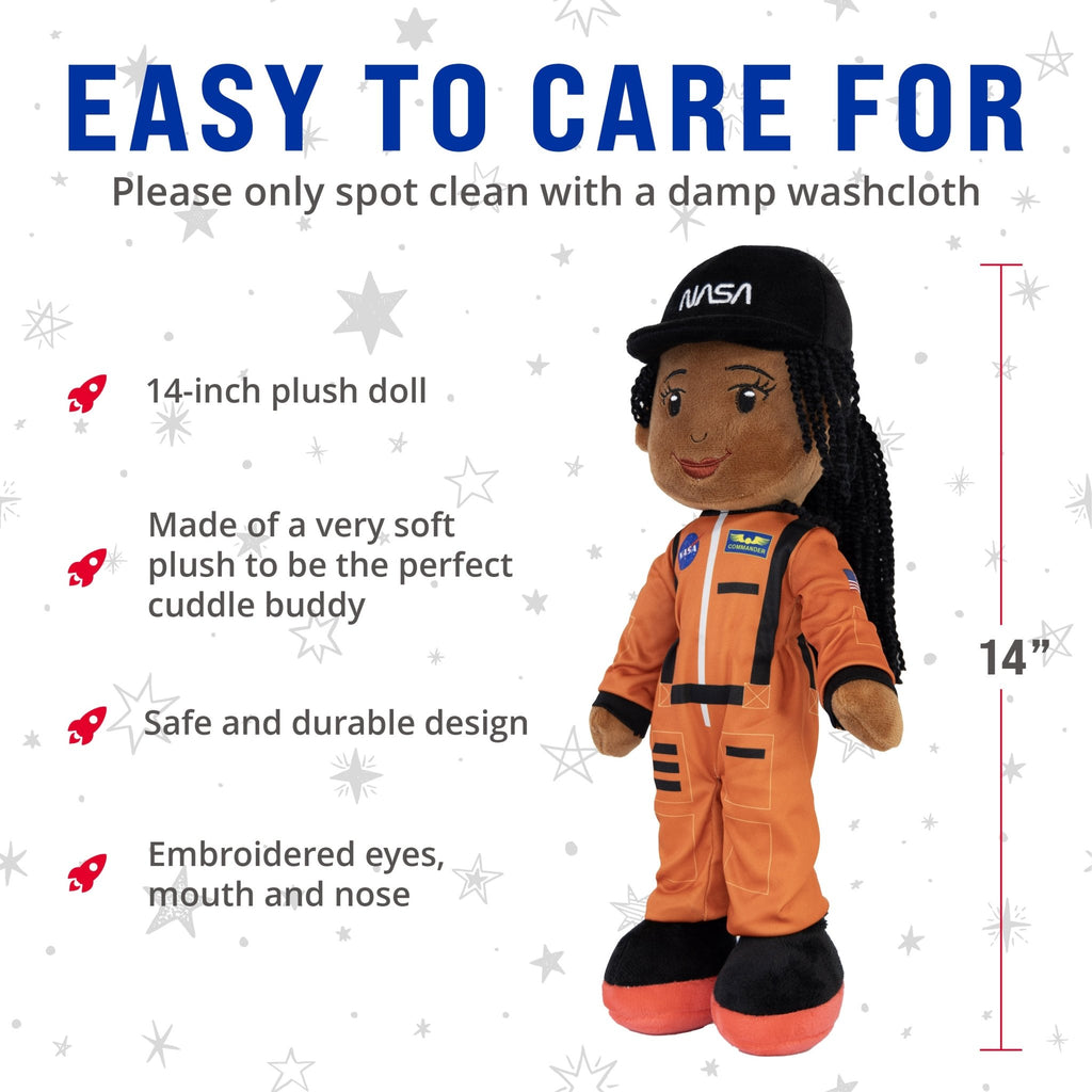 Plushible.com14 Inch Rag DollsNASA | Astronaut Kaylie 14 Inch Plush Figure