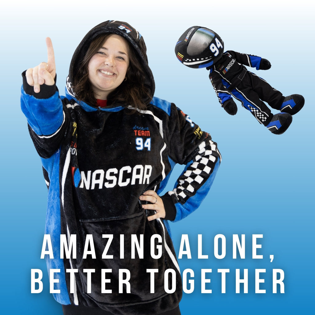 Plushible.comSnugiblesNASCAR Racing Suit Snugible (Black) | Blanket Hoodie & Pillow