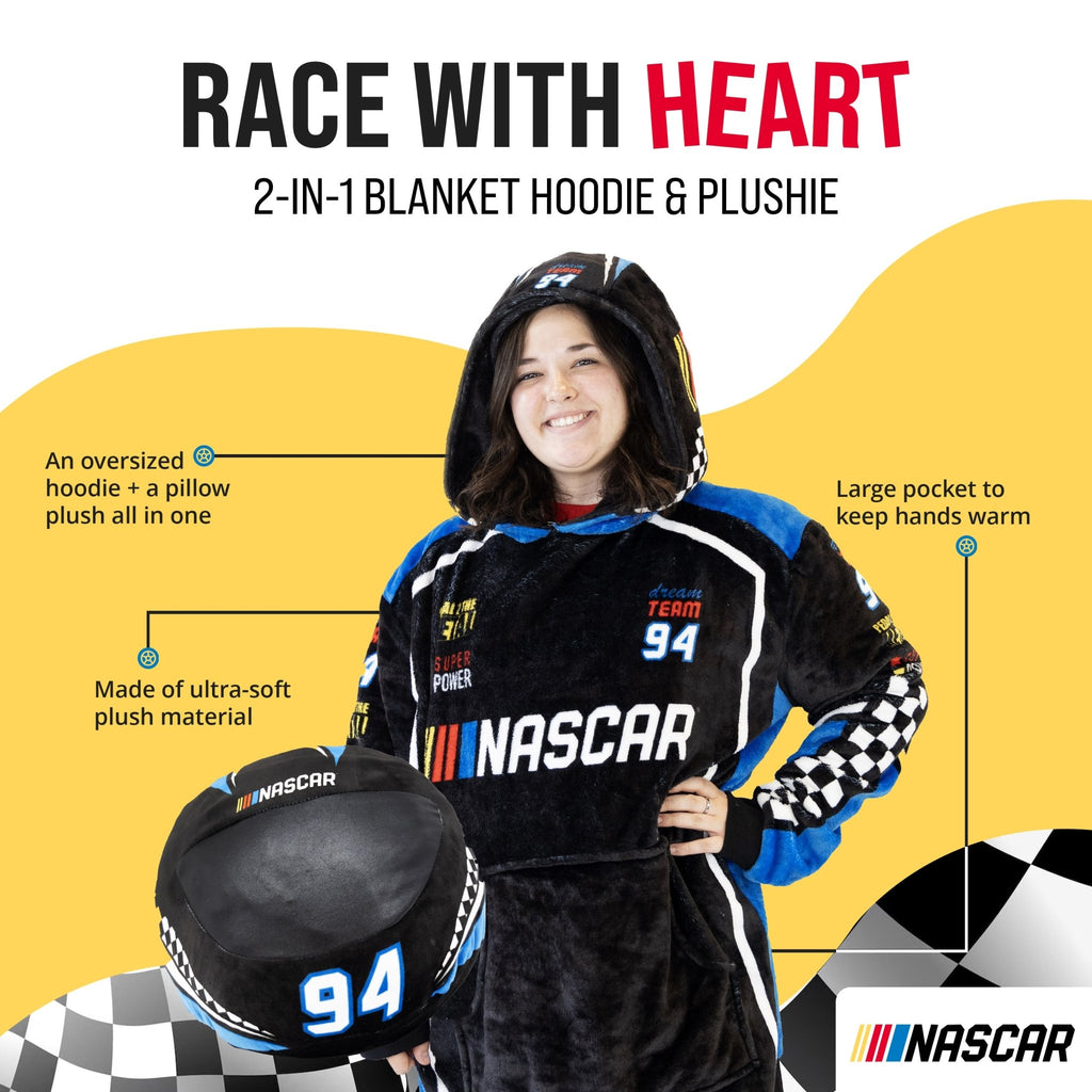Plushible.comSnugiblesNASCAR Racing Suit Snugible (Black) | Blanket Hoodie & Pillow
