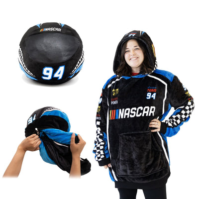 Plushible.comSnugiblesNASCAR Racing Suit Snugible (Black) | Blanket Hoodie & Pillow