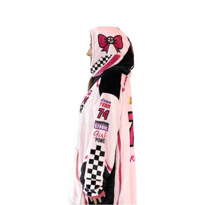 NASCAR Racing Suit Snugible (Pink) | Blanket Hoodie & Pillow