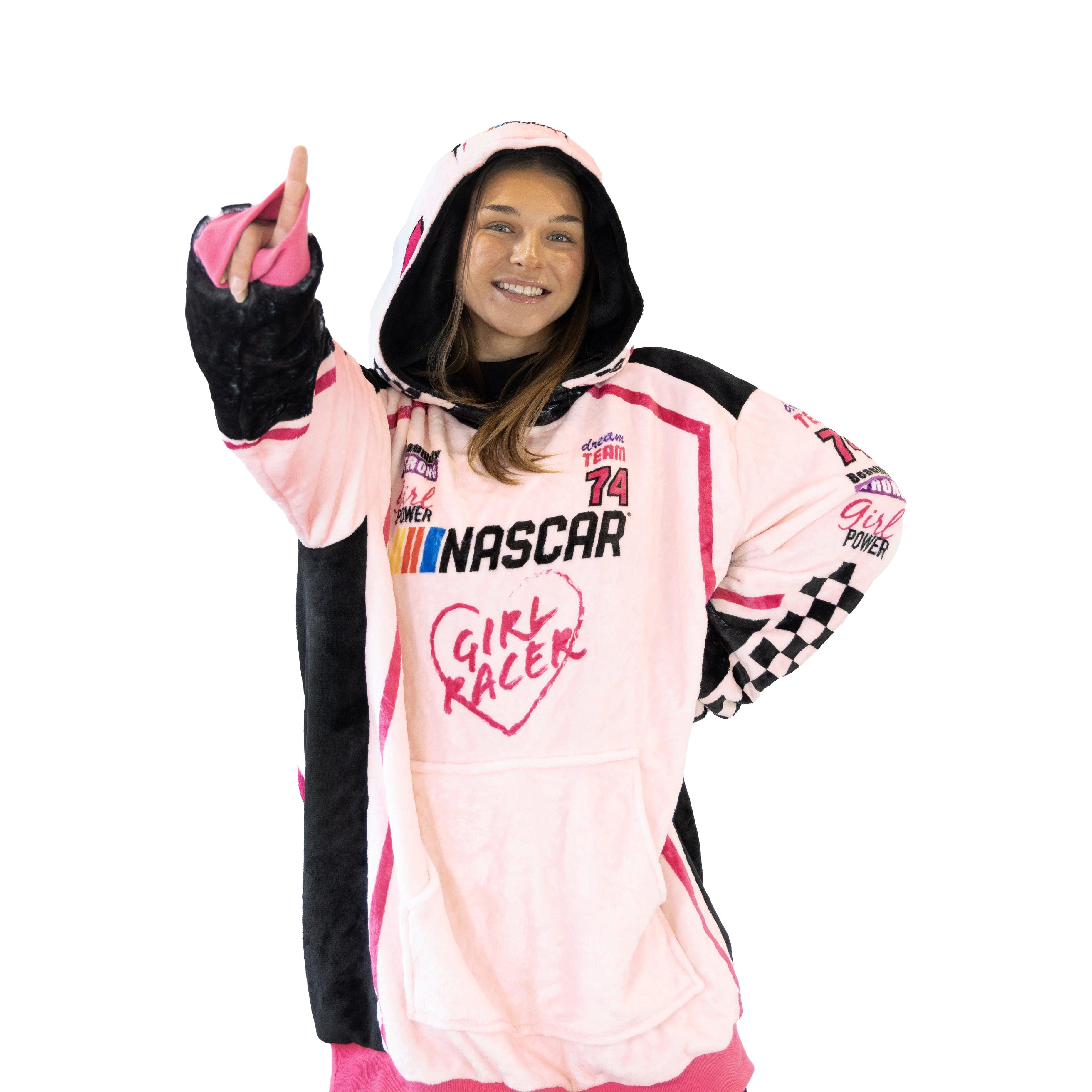 NASCAR Racing Suit Snugible (Pink) | Blanket Hoodie & Pillow