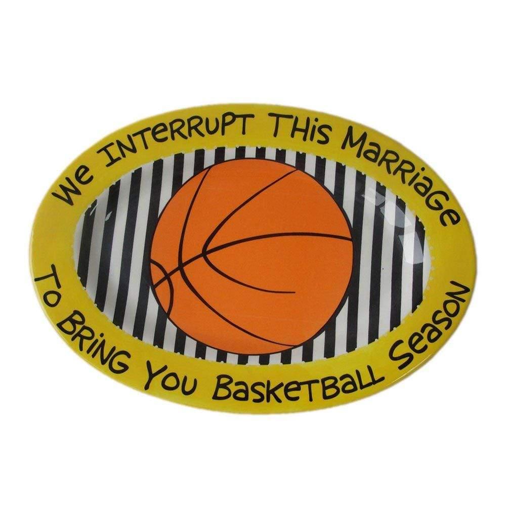 Plushible.comKitchenOur Name Is Mud by Lorrie Veasey Basketball Oval Platter, 1.125 - Inch