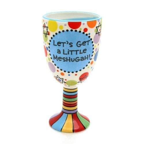 Enesco DRINKING_CUP Our Name Is Mud by Lorrie Veasey Meshugah Ceramic Goblet, 8-1/4-Inch