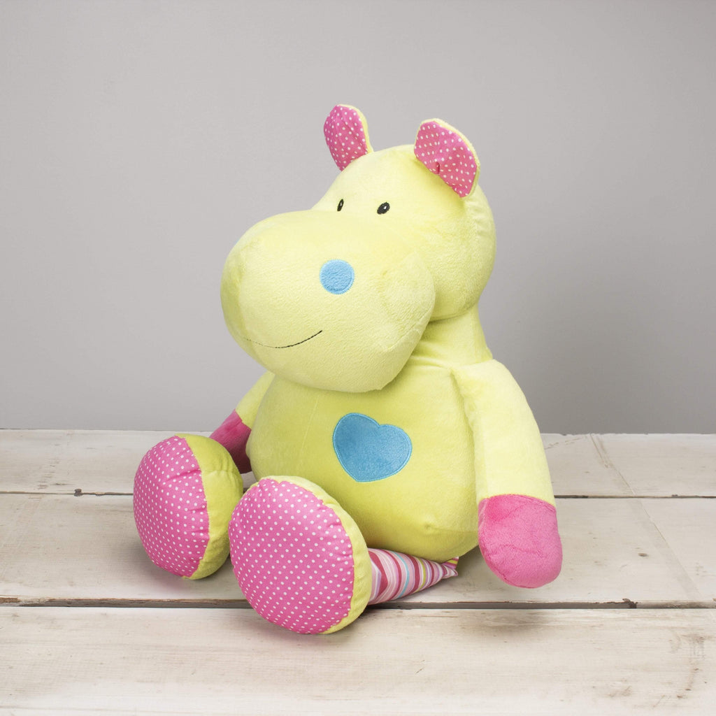 Plushible "Patsy" the 15in Brights Striped Hippo by Beverly Hills Teddy Bear Company"