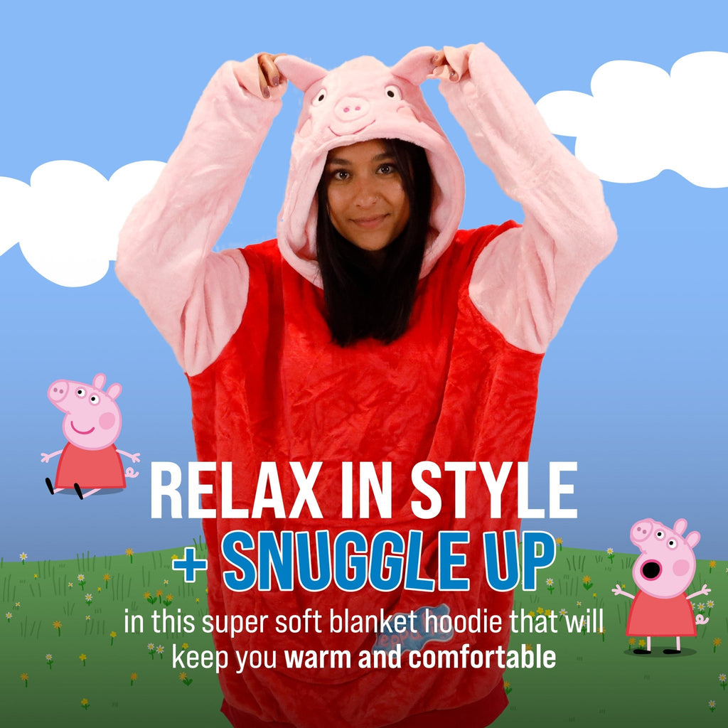 Plushible.comSnugiblesPeppa Pig Adult Snugible | Blanket Hoodie & Pillow