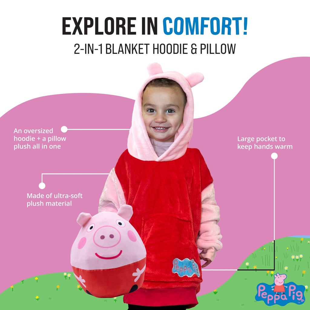 Plushible.comSnugiblesPeppa Pig Child X - Small Snugible | Blanket Hoodie & Pillow