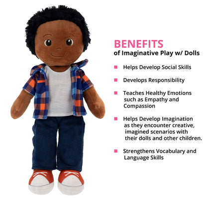 Plushible.com14 Inch Rag DollsPlaytime By Eimmie 14 Inch Rag Doll Charlie