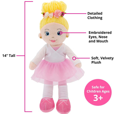 Plushible.com14 Inch Rag DollsPlaytime By Eimmie 14 Inch Rag Doll Eimmie Ballerina Dancer