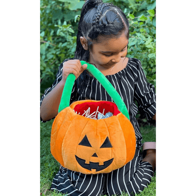 Plushible Halloween Jack O Lantern Plush Pumpkin Trick or Treat Basket - OrangeOnions Wholesale