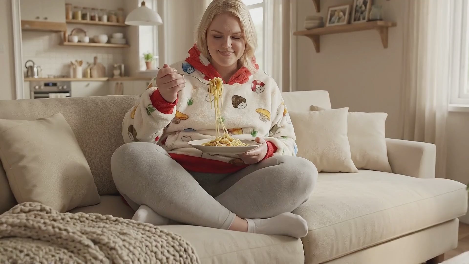 Mushroom Snugible | Blanket Hoodie & Pillow