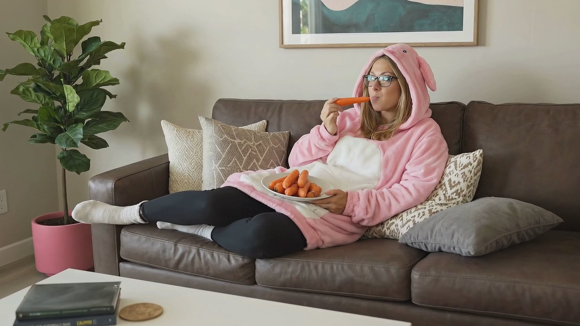 Mochi Bunny Adult Snugible | Blanket Hoodie & Pillow