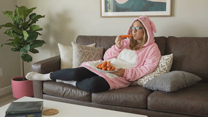 Mochi Bunny Adult Snugible | Blanket Hoodie & Pillow