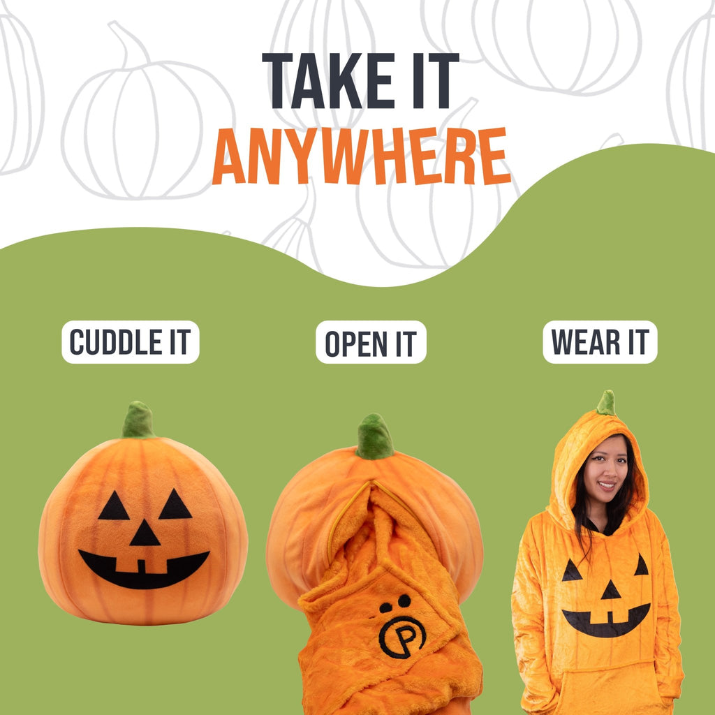 Plushible.comSnugiblesPumpkin Snugible | Blanket Hoodie & Pillow