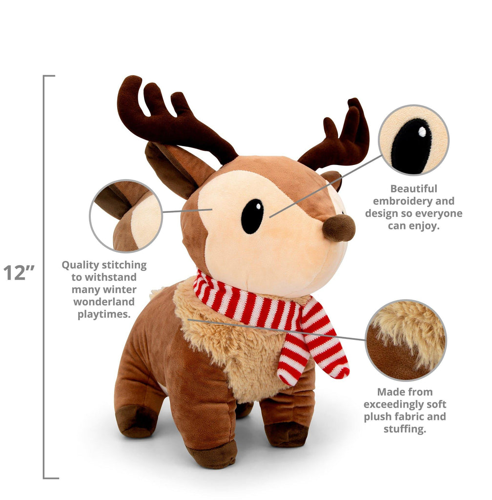 Plushible.comStuffed AnimalsRalphie the Reindeer Plushie 12 Inch