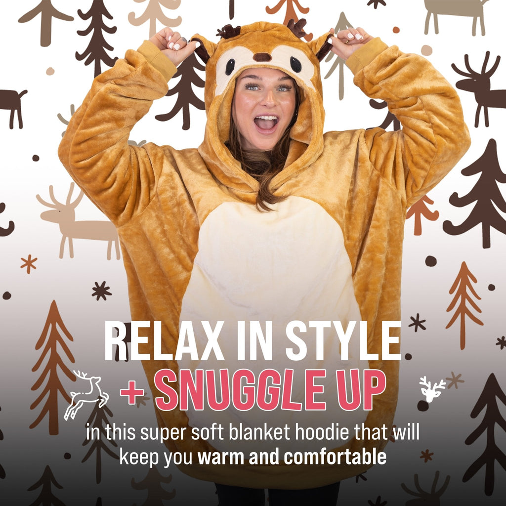 Plushible.comSnugiblesRiley the Reindeer Snugible | Blanket Hoodie & Pillow