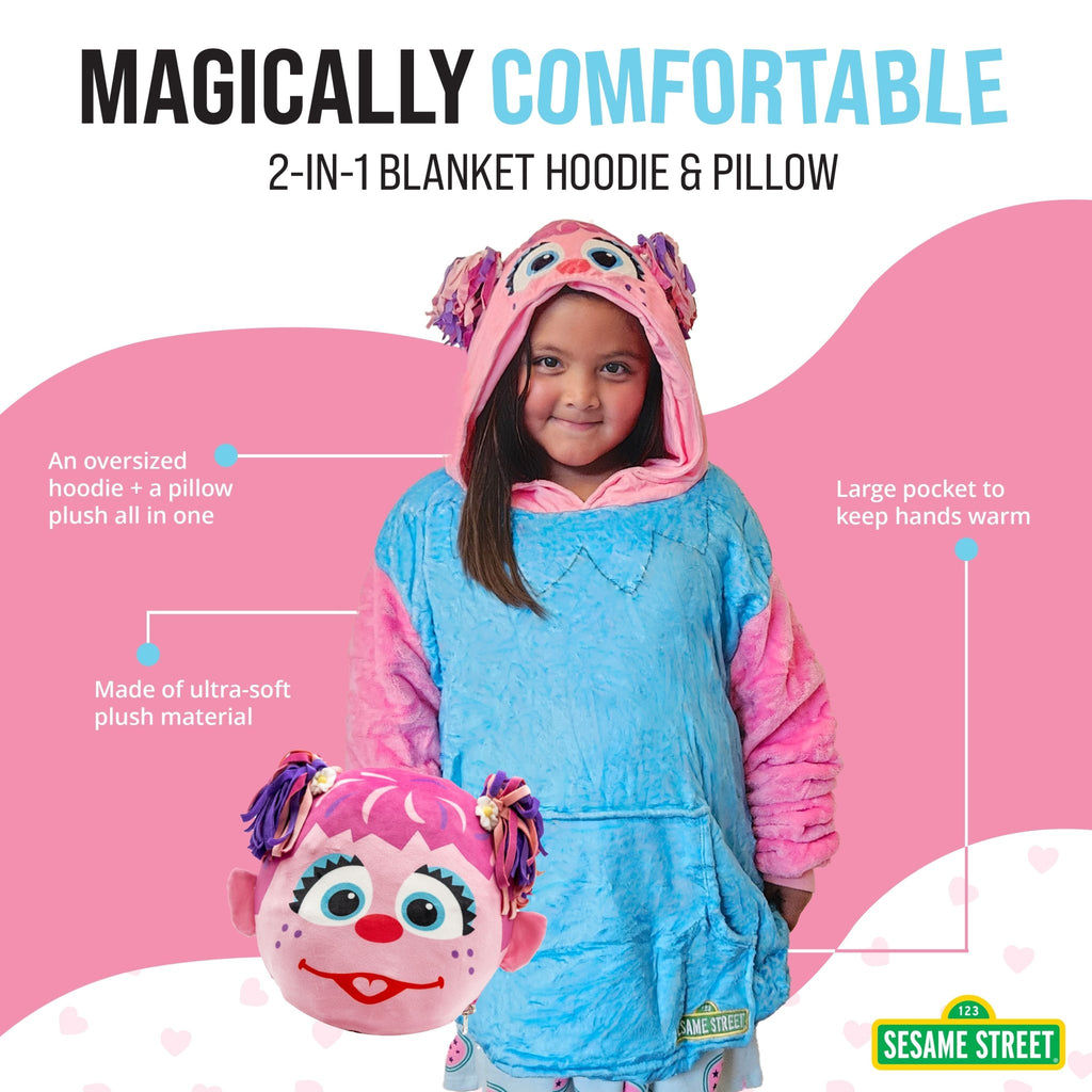 Plushible.comSnugiblesSesame Street Abby Cadabby Child Snugible | Blanket Hoodie & Pillow