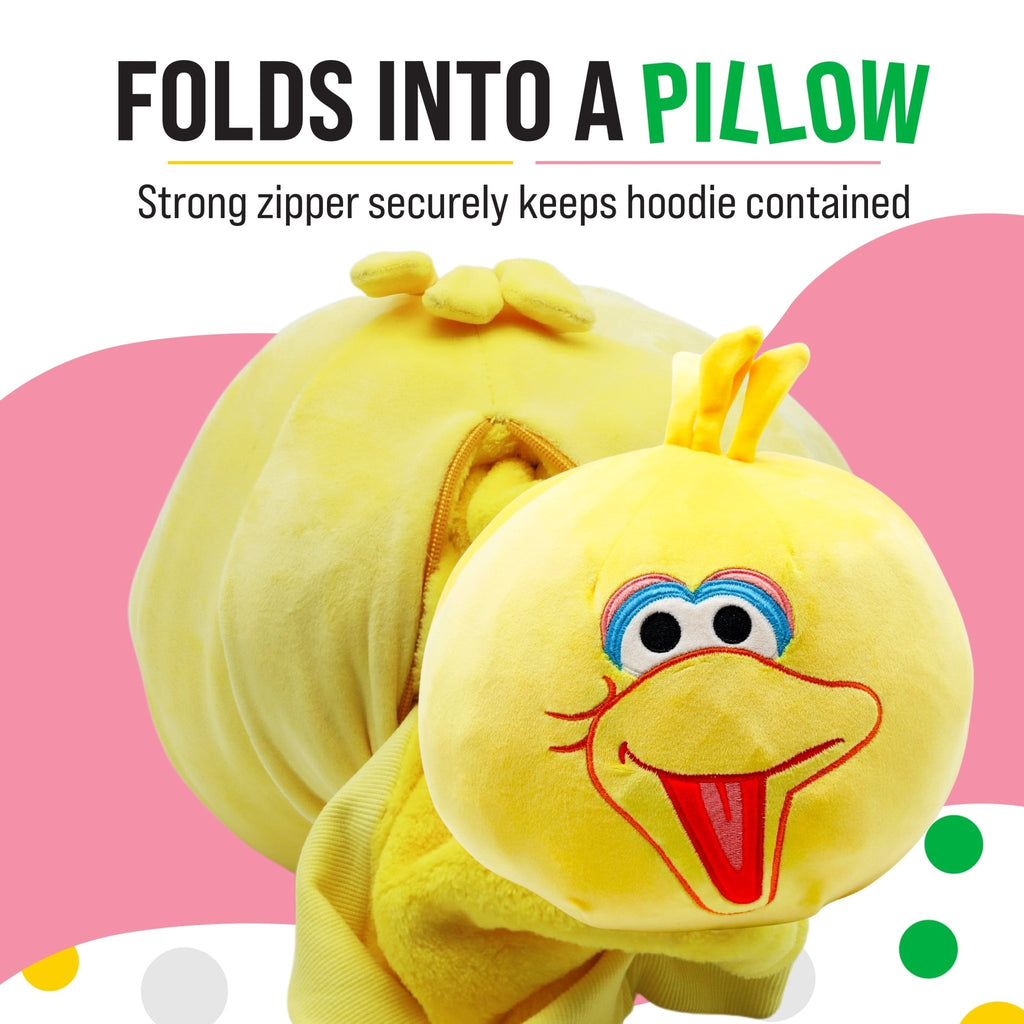 Plushible.comSnugiblesSesame Street | Big Bird Adult Snugible 2 - in - 1 Blanket Hoodie & Pillow