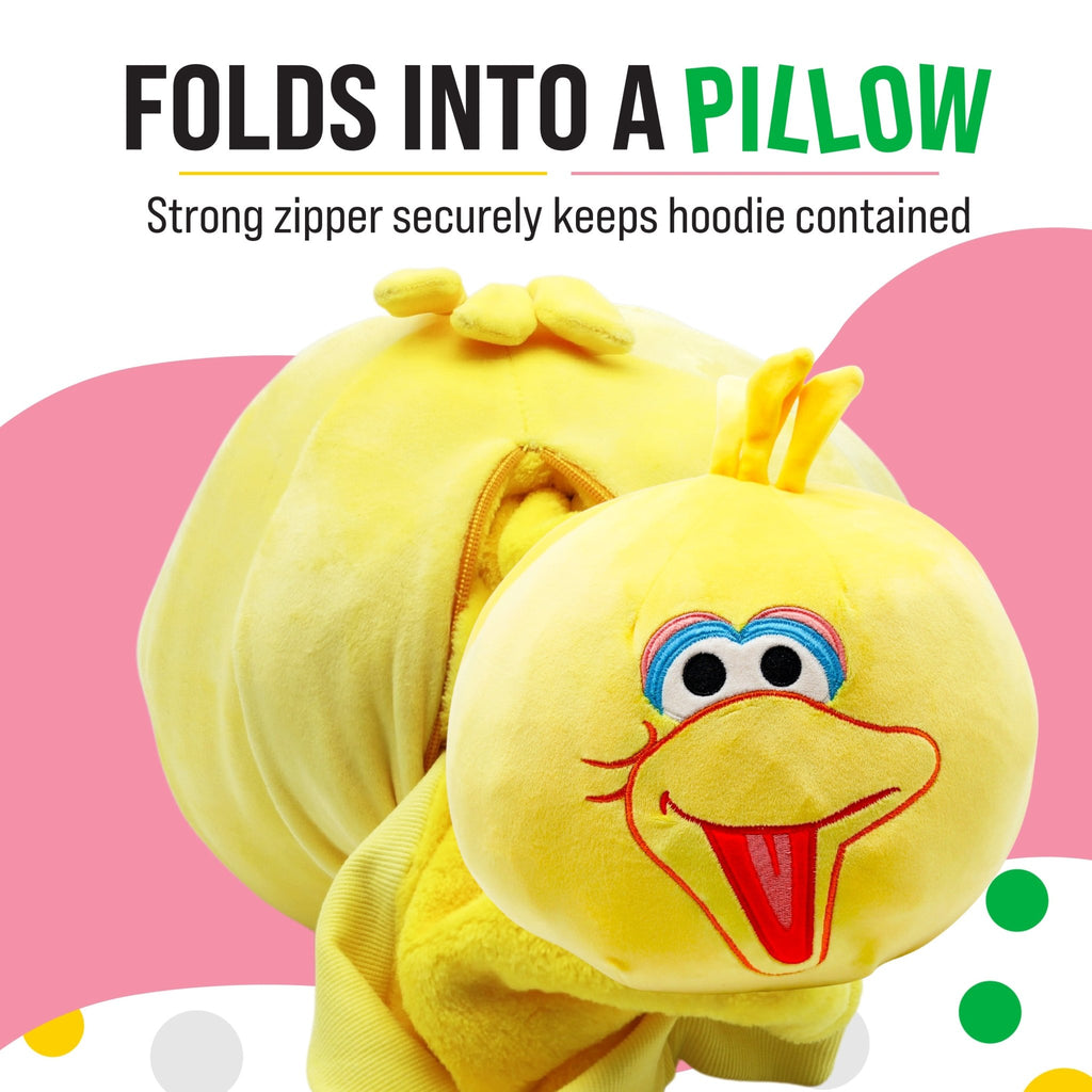 Plushible.comSnugiblesSesame Street | Big Bird Kids Snugible 2 - in - 1 Blanket Hoodie & Pillow