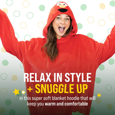 Plushible.comSnugiblesSesame Street Elmo Adult Snugible | Blanket Hoodie & Pillow