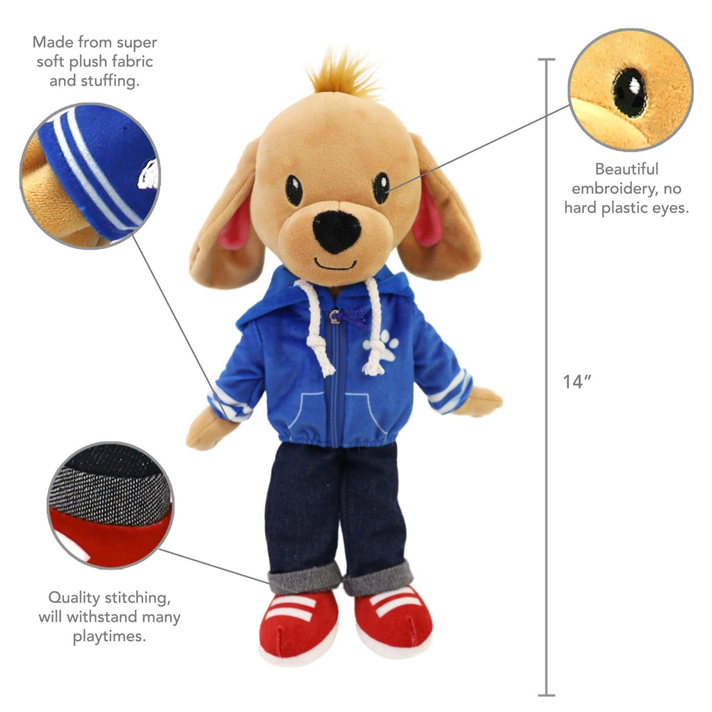 Sharewood Forest Friends 14 Inch Rag Doll Dougie the Dog - Plushible.com