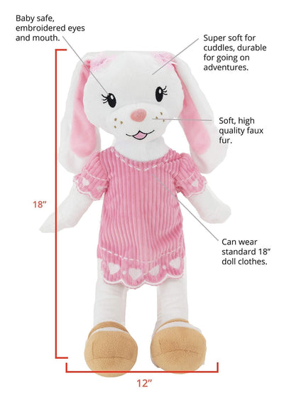 Plushible.com18 Inch Rag DollsSharewood Forest Friends 18 Inch Rag Doll Brie the Bunny