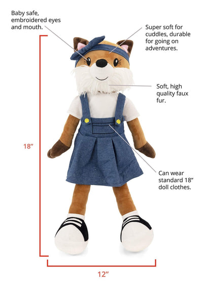 Plushible.com18 Inch Rag DollsSharewood Forest Friends 18 Inch Rag Doll Fiona the Fox