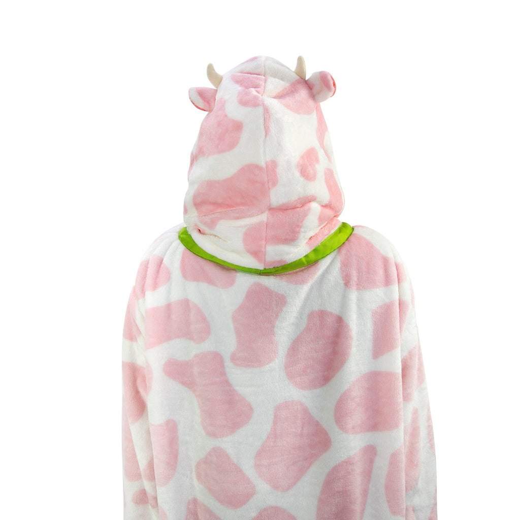 Plushible Snugibles Wearable Blanket Hoodie for Kids and Adults - Strawberry Cow