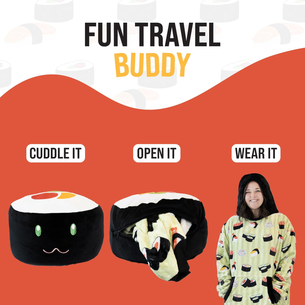 Plushible.comSnugiblesSushi Snugible | Blanket Hoodie & Pillow