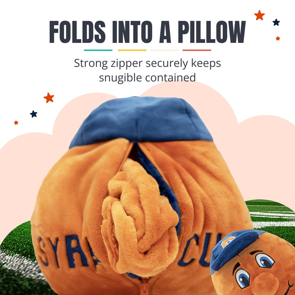 Plushible.comSnugiblesSyracuse University Otto the Orange Snugible | Blanket Hoodie & Pillow