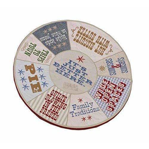 Plushible.comKitchen & DiningThe Chill Spin: Big Sky Carvers' Groovy Patchwork Tray for the Ultimate Relaxation Experience