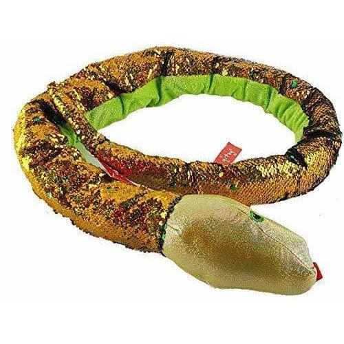Gitzy TOY_FIGURE Gitzy Giant 54" Flip Sequin Plush Snake Stuffed Animal (Green)